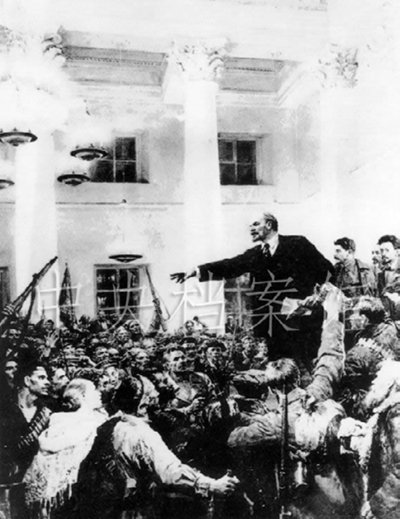 3. 十月革命成功后，列宁在发表演说。.jpg